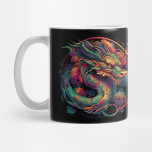 The intricate details of this celtic Chinese dragon are simply breathtaking Mug